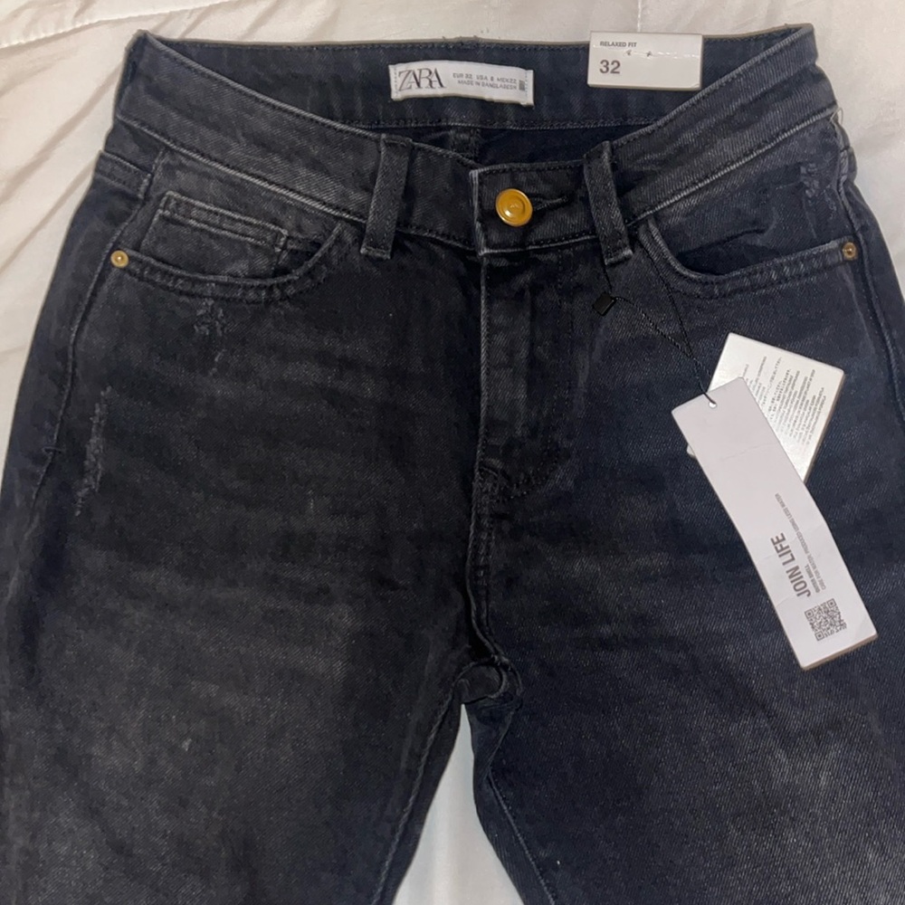 Zara Relaxed Jean Fit Black